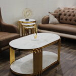 Roma Gold Marble Table Set (Coffee Table + 3 Nesting Side Tables)